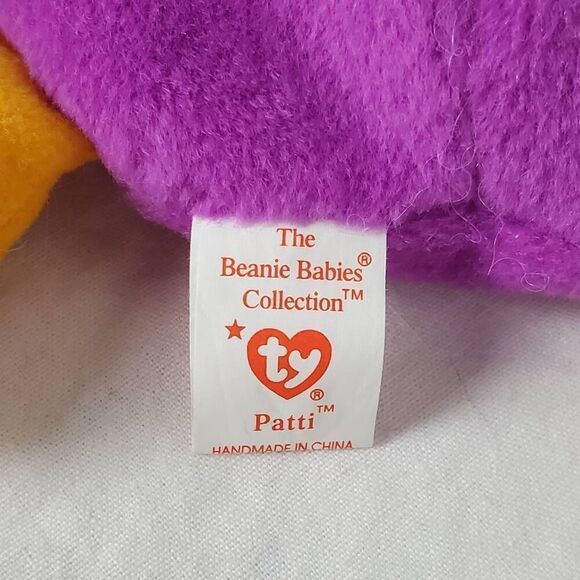 Ty Beanie Baby Retired PATTI the Magenta Platypus 1993 Mint condition - Picture 3 of 4